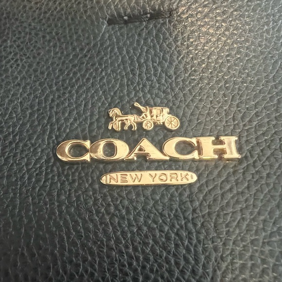 EUC no callouts! Coach Black Leather Tote Bag 11”x13” tote - Picture 2 of 11